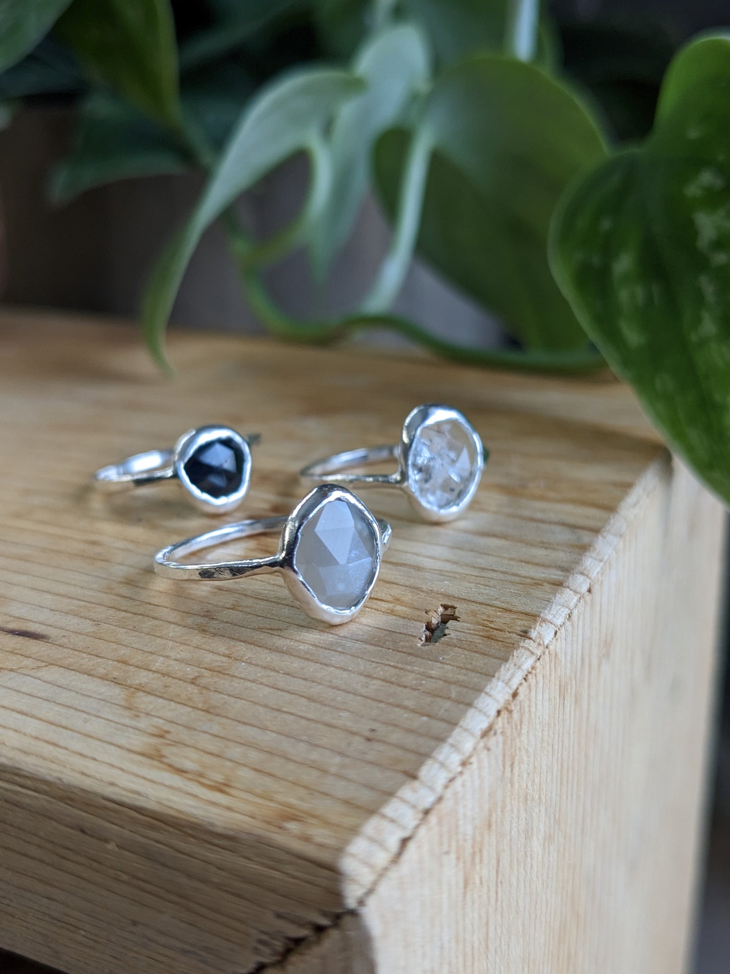 Grey Moonstone Ring