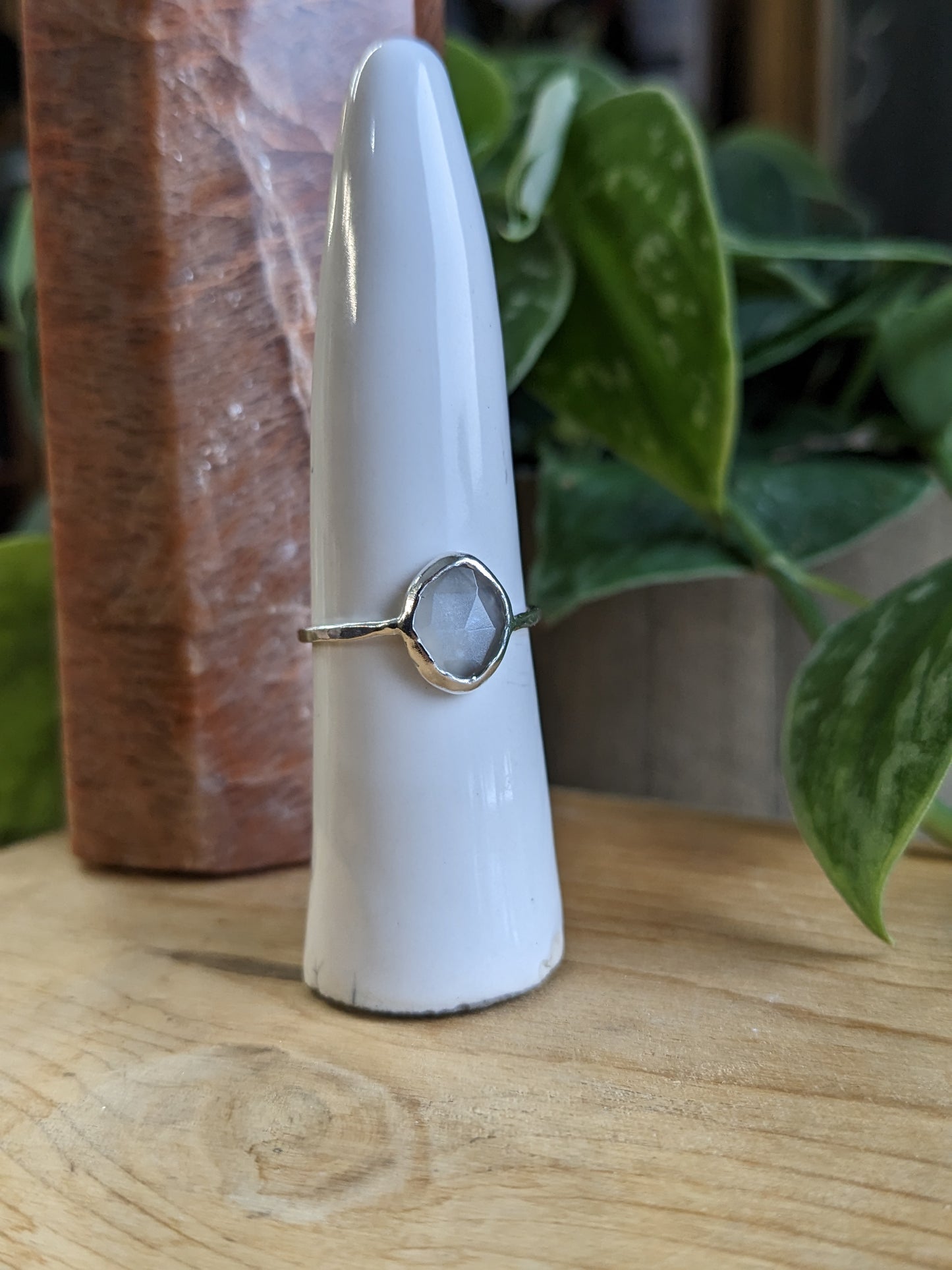 Grey Moonstone Ring
