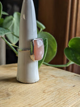 Load image into Gallery viewer, Peach Moonstone Ring - rectangle