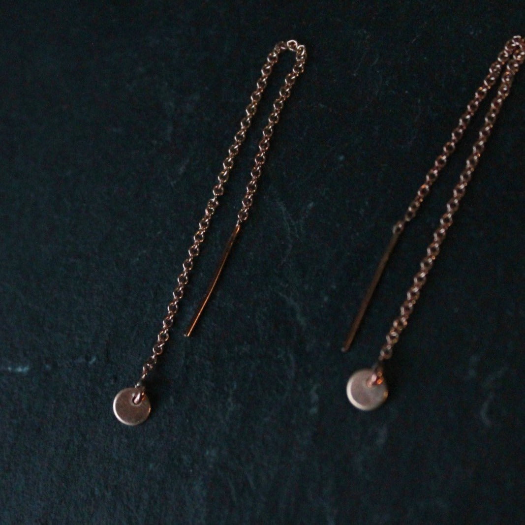 Boucles d'oreilles pendantes roses
