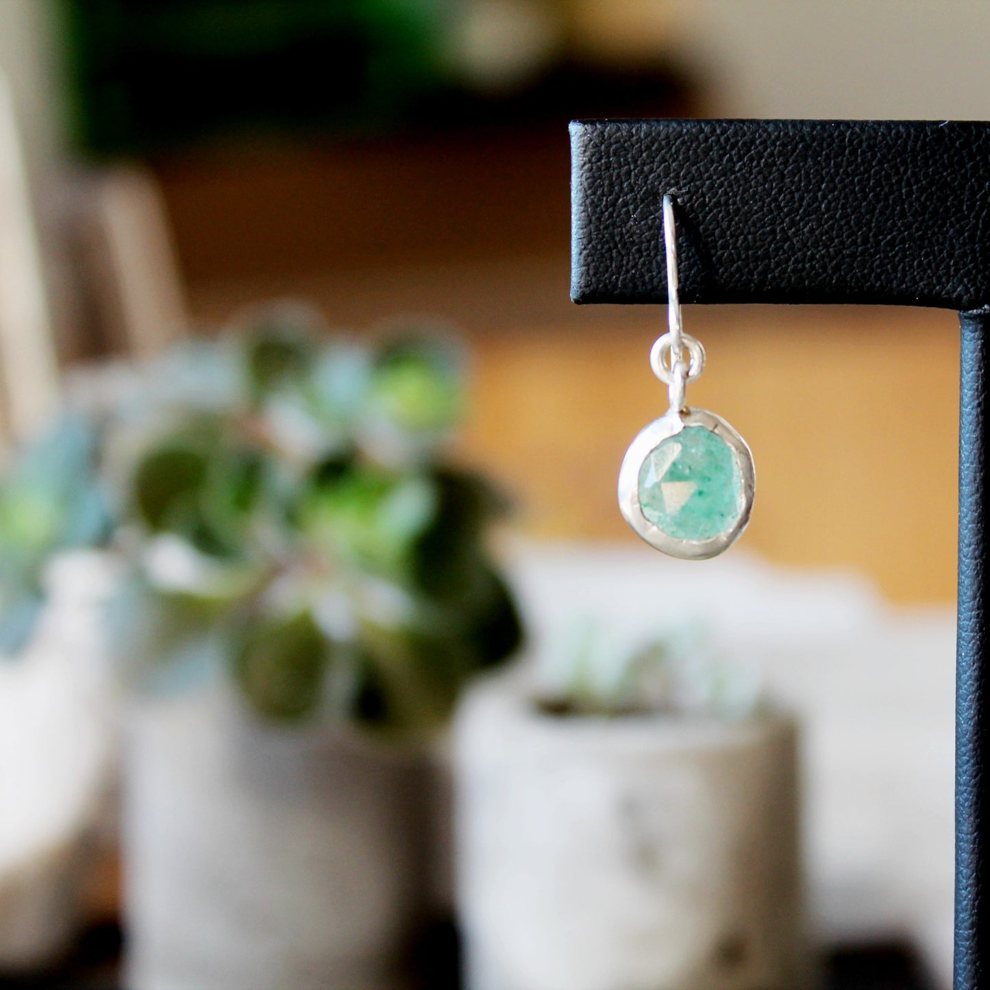 Boucles d'oreilles aventurine verte