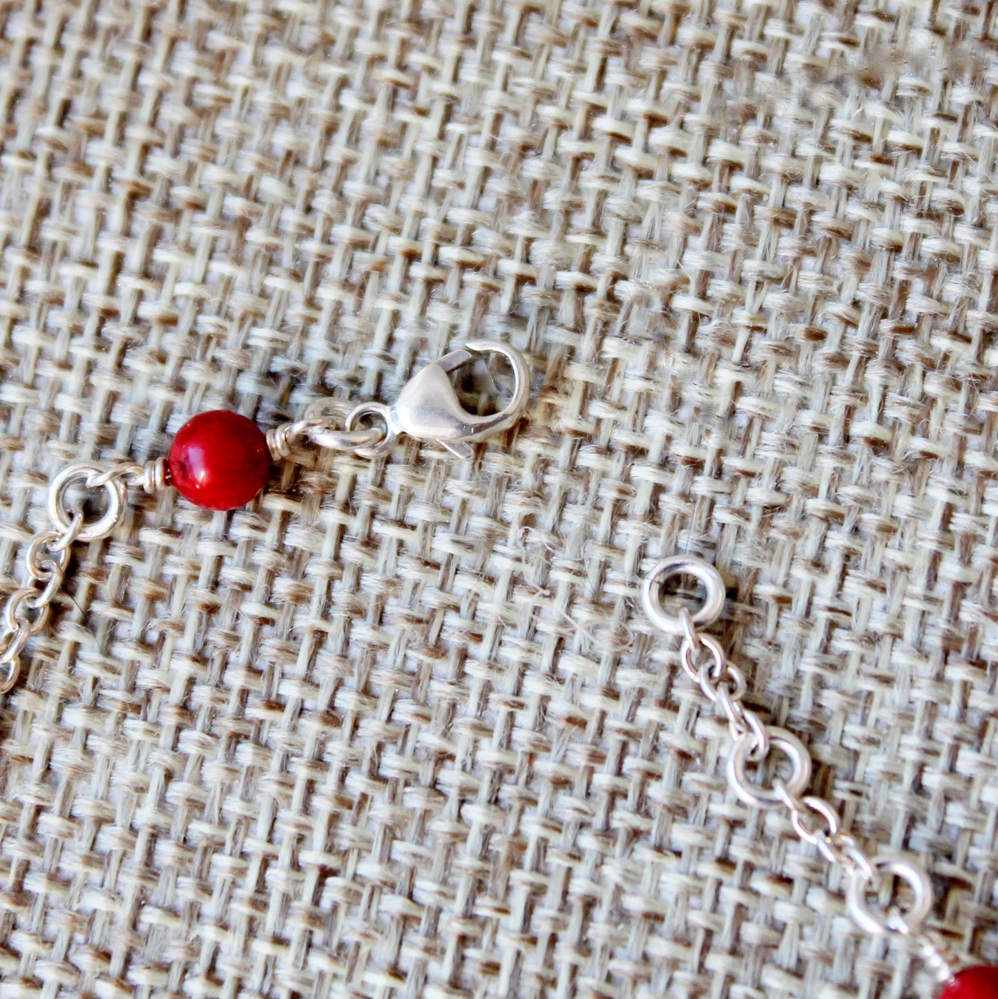 Bracelet en argent Corail Rouge