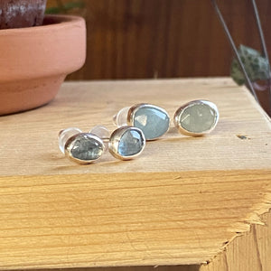 Made to Order Gemstone - Silver ear Studs