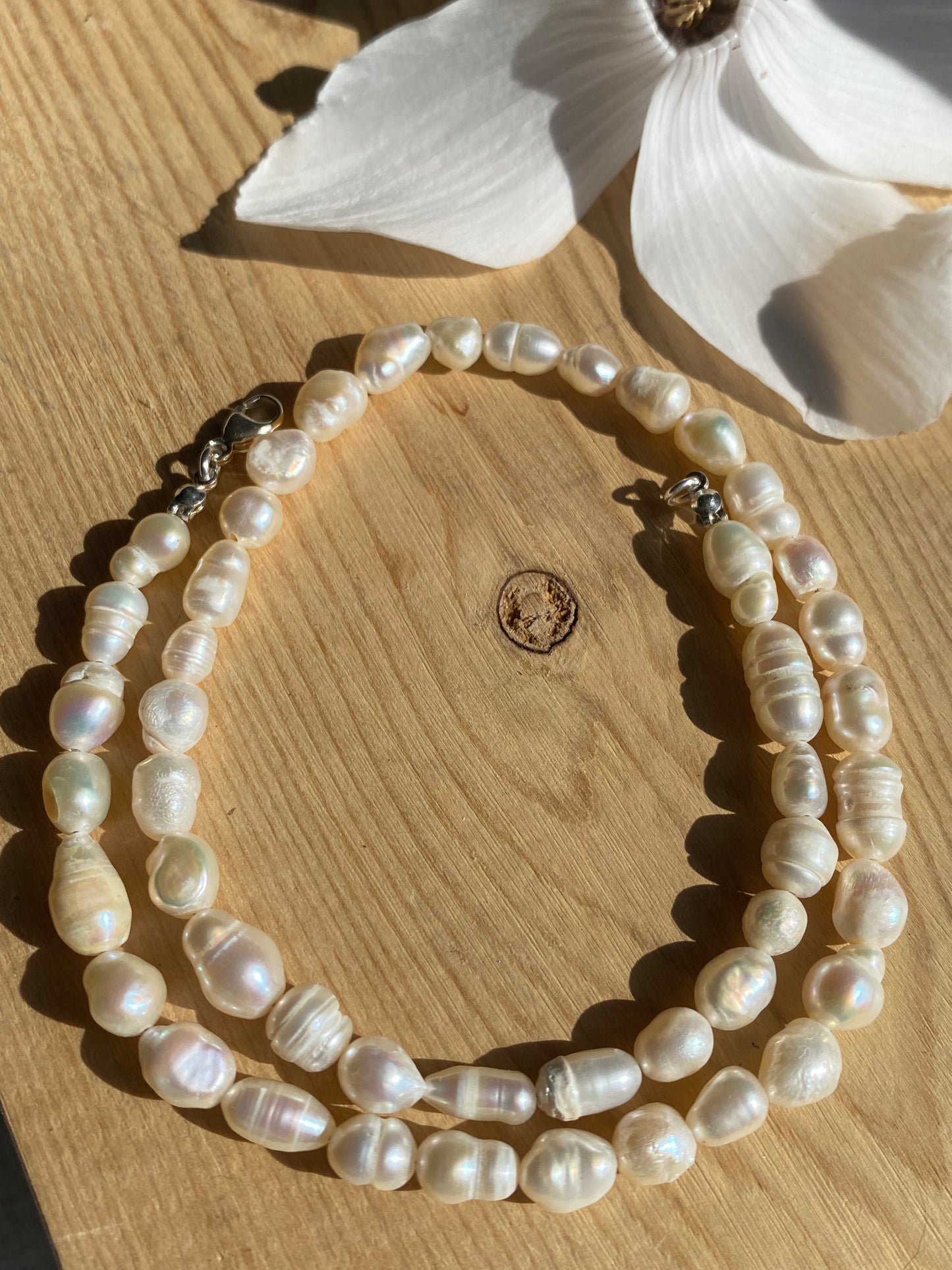 Sweet White Pearls Necklace - 14’’