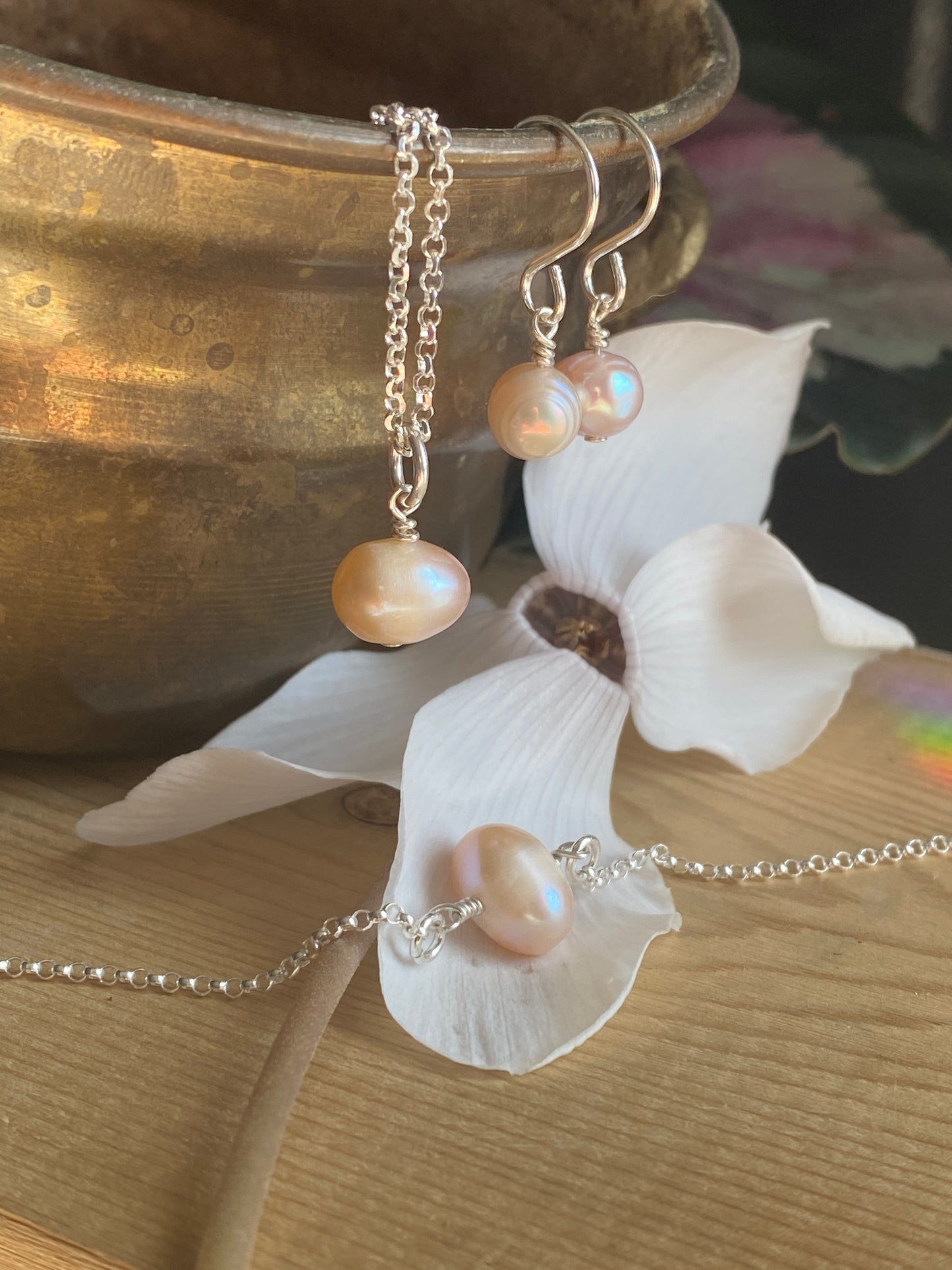 Boucles D'oreilles Perles Pastel