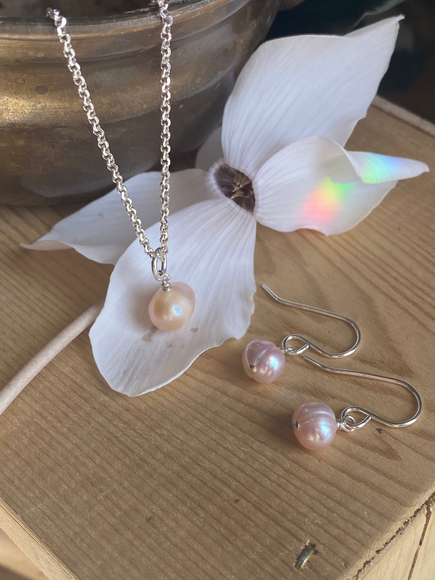 Boucles D'oreilles Perles Pastel