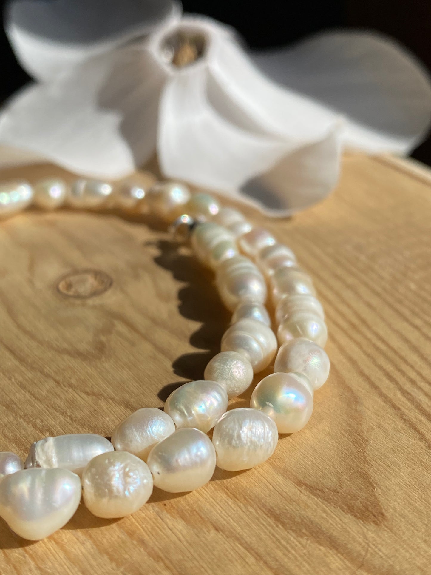 Sweet White Pearls Necklace - 14’’