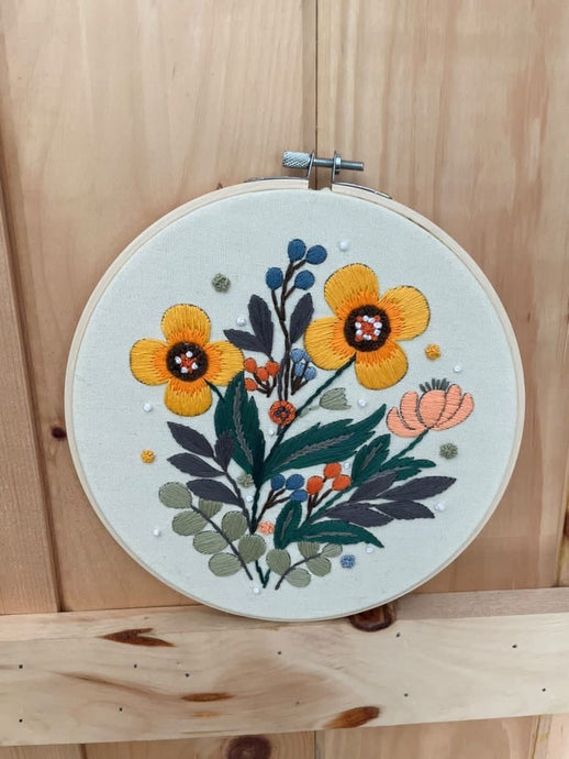Vintage Poppies Embroidery