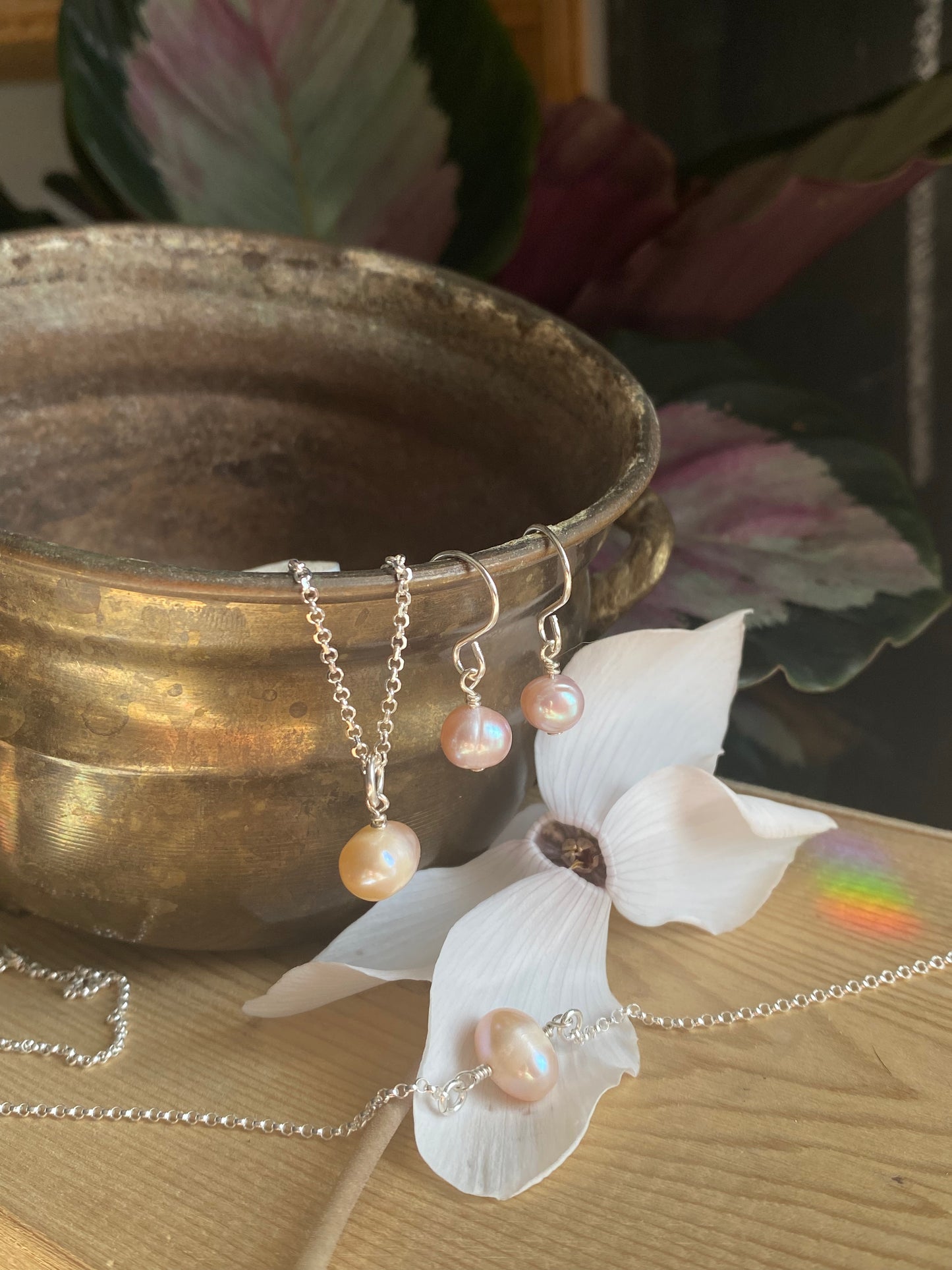 Boucles D'oreilles Perles Pastel