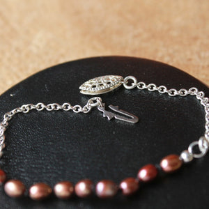 Bracelet perles bronze