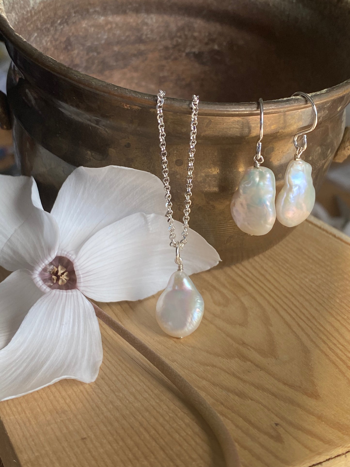 Boucles d'oreilles perles forme poire