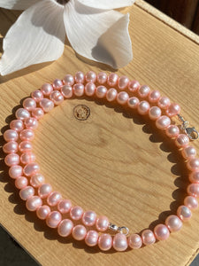Collier Perles Douces - Rose